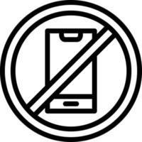 nenhuma ilustração de design de ícone de vetor de telefone