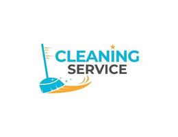 design de logotipo de trabalho de serviço de limpeza vetor