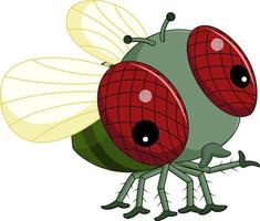 desenhos animados de moscas fofas vetor