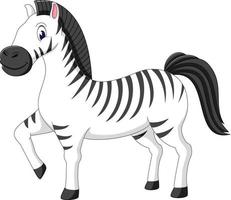 ilustração de desenho de zebra fofo vetor