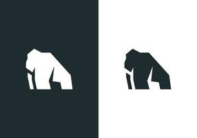 design do logotipo do gorila vetor