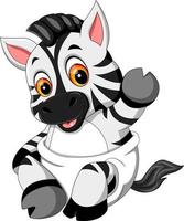 ilustração de desenho de zebra bebê vetor