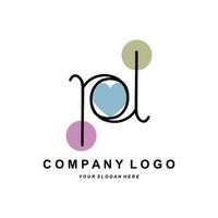 design de marca corporativa do logotipo da letra p, ilustração de fonte vetorial vetor