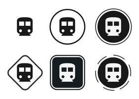 conjunto de ícones do metrô. coleção de logotipo de contorno preto de alta qualidade para design de site e aplicativos móveis de modo escuro. ilustração vetorial em um fundo branco vetor