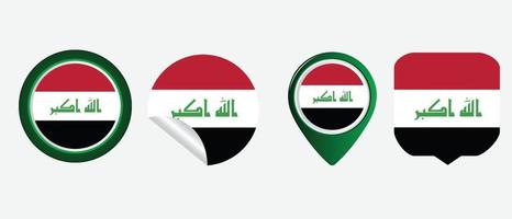 bandeira do iraque. ilustração em vetor símbolo ícone plano