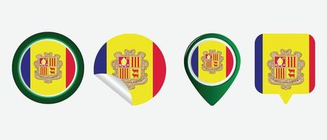 bandeira de andorra. ilustração em vetor símbolo ícone plano