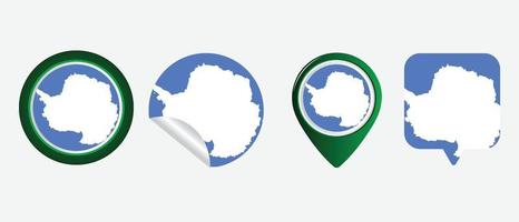 bandeira da Antártida. ilustração em vetor símbolo ícone plano