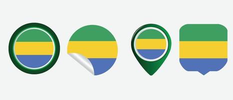 bandeira do gabão. ilustração em vetor símbolo ícone plano