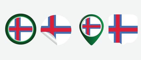 bandeira das ilhas faroe. ilustração em vetor símbolo ícone plano