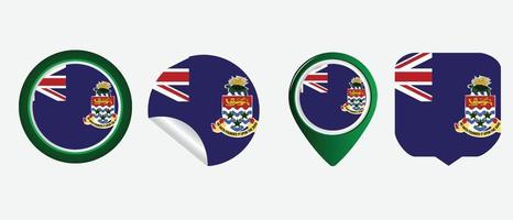 bandeira das ilhas caymen. ilustração em vetor símbolo ícone plano