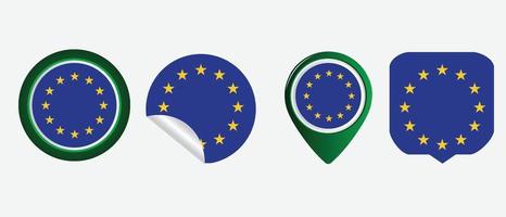 bandeira da união europeia. ilustração em vetor símbolo ícone plano