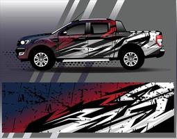 Projetos de kit de fundo de corrida de listras abstratas gráficas para aventura de rally de carro de corrida de veículo de envoltório vetor