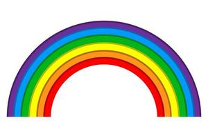estilo de desenho animado plano de arco-íris colorido vetor