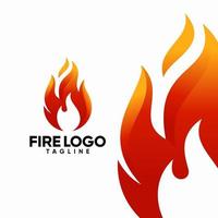 modelo de vetor de logotipo de chama de fogo