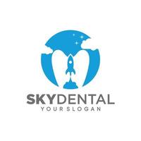 vetor de logotipo de clínica dentária criativa. ícone abstrato símbolo dental com estilo de design moderno.