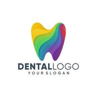 vetor de logotipo de clínica dentária criativa. ícone abstrato símbolo dental com estilo de design moderno.