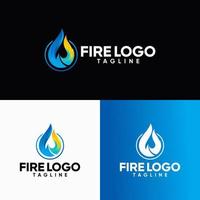 modelo de vetor de logotipo de chama de fogo