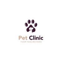 logotipo da clínica de animais de estimação - ilustração vetorial, adequado para sua necessidade de design, logotipo, ilustração, animação, etc. vetor