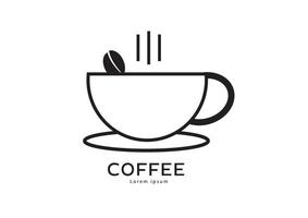 vetor de logotipo de café, design de logotipo de bebida