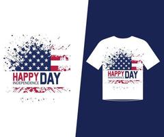 vetor de modelo de design de camiseta de 4 de julho para feliz dia da independência