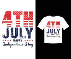 vetor de modelo de design de camiseta de 4 de julho para feliz dia da independência