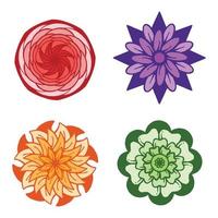 coleção ilustração de doodle floral desenhada à mão para cartaz de adesivos de tatuagem etc vetor