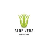 ilustração em vetor modelo de design de ícone de logotipo de natureza verde aloe vera