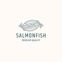 ilustração em vetor modelo de design de ícone de logotipo de peixe salmão