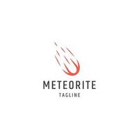 vetor plano de modelo de design de ícone de logotipo de meteorito