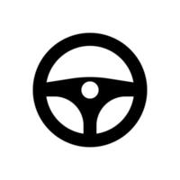 ícone de vetor de volante isolado no fundo branco