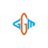 design criativo do logotipo da carta ggm com gráfico vetorial vetor
