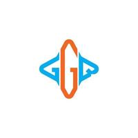 design criativo do logotipo da letra ggq com gráfico vetorial vetor