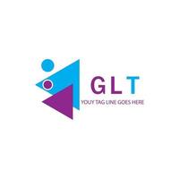 design criativo de logotipo de letra glt com gráfico vetorial vetor