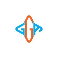 design criativo do logotipo da carta gga com gráfico vetorial vetor