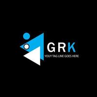 design criativo do logotipo da carta grk com gráfico vetorial vetor