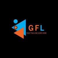 design criativo do logotipo da carta gfl com gráfico vetorial vetor