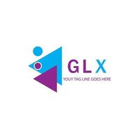 design criativo de logotipo de carta glx com gráfico vetorial vetor