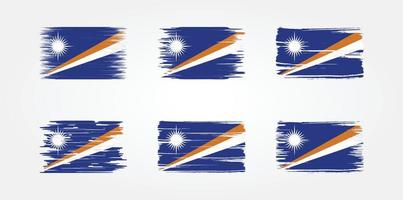 coleção de bandeiras das ilhas marshall. bandeira nacional vetor