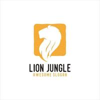 vetor vintage de logotipo de silhueta de leão