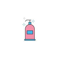 ícone de spray de limpeza de vírus e germes vetor