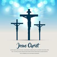 elegante dia da ascensão de jesus cristo design com vetor de efeito de brilho de brilho brilhante