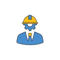 ícone de engenheiro de construção industrial vetor