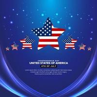 fantástico e incrível vetor de fundo de design do dia da independência americana dos estados unidos