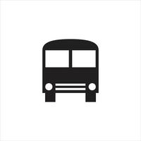 ônibus ícone preto logotipo, fundo branco. vetor