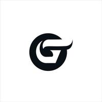 gt, design de logotipo de letra tg com tipografia criativa moderna e moderna vetor
