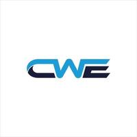 modelo de ícone de logotipo de carta cwe. vetor