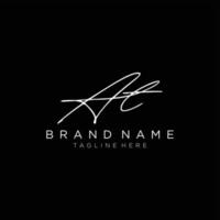 letras iniciais de beleza no logotipo em branco sobre fundo preto. caligrafia, moda, boutique, casamento, botânico, modelo de design de logotipo de vetor criativo.