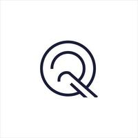 letras iniciais monograma logotipo qr, rq, q e r modelo de design.