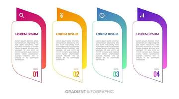 infográfico gradiente moderno vetor