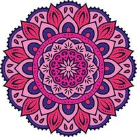 design de padrão colorido de mandala ornamental vetor